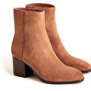 J. Crew Sadie Stacked Suede Ankle Boots